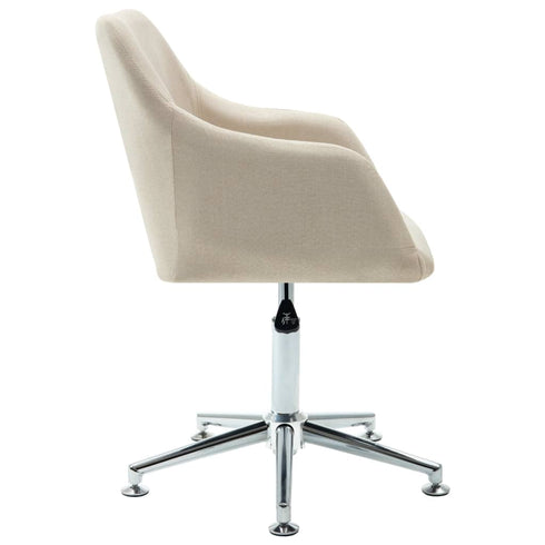 Swen Studio -  Swivel Dining Chairs 6 pcs Cream Fabric (UK/IE/FI/NO only) (6x331500)